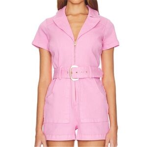 Show Me Your MuMu Pink Romper Effortlessly Stylish